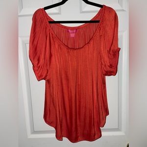 🧡 NWT orange off the shoulder blouse